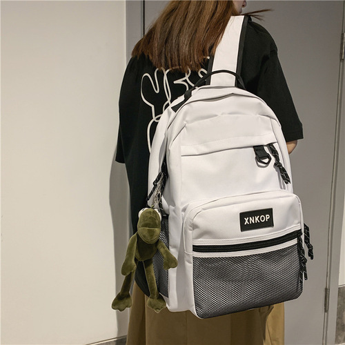 Schoolbag female college student black large capacity  new fashion backpack backpack male ins computer bag trendy and cool