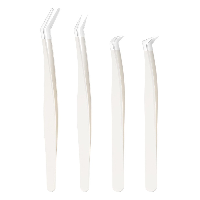 Pinzas de pestañas falsas pinzas de pestañas de injerto pinzas de pestañas de floración clip de plumas de oro rizador de pestañas belleza fábrica en stock