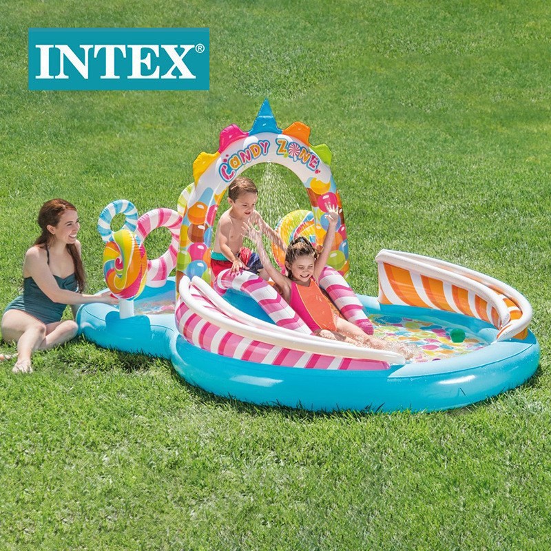Intex57149 Candyland Figure-Eight Park Slide Pool Inflatable Ocean Ball Pool Kidsren's Water Park