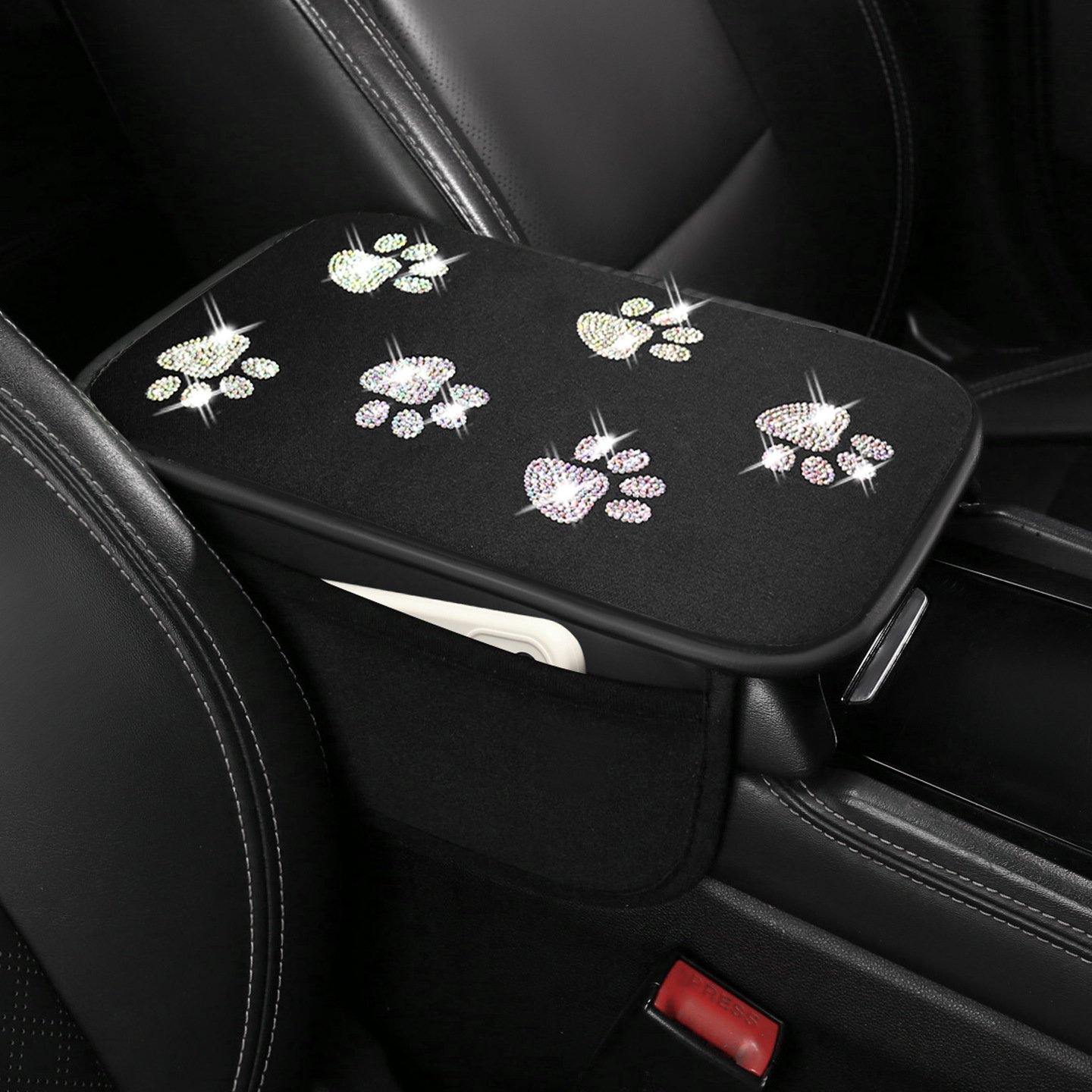Armrest box pad — Fushou Car Armrest - little-foot-rhinestone-storage