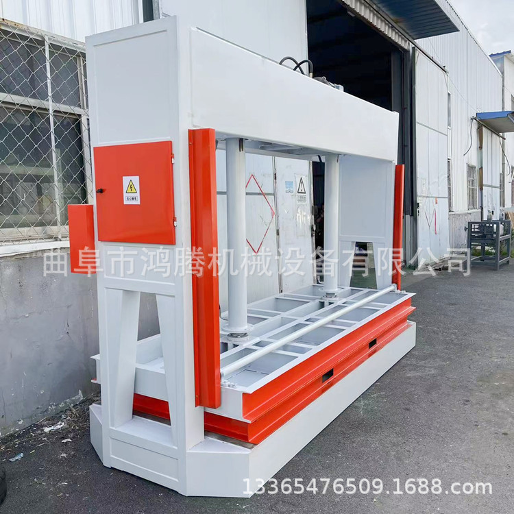 新款防火门3米长液压冷压机鸿腾全自动50吨门板厂50吨液压冷压机