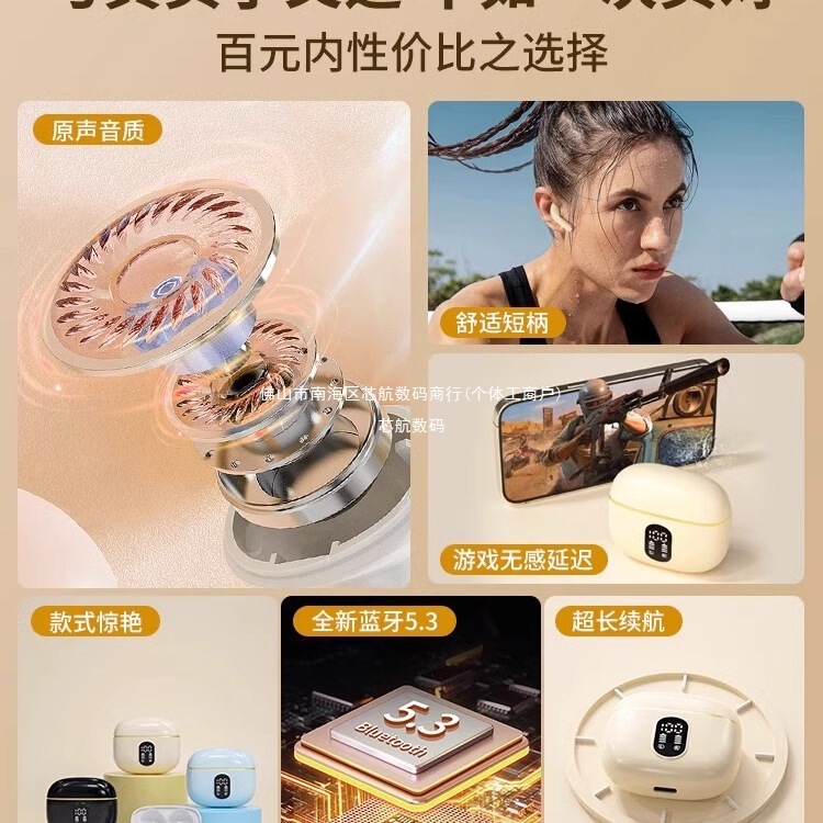 Bluetooth ヘッドセット 2025 新しいスマート ワイヤレス ノイズ リダクション高品質インイヤー長時間装着無痛超長バッテリー寿命ユニバーサル|undefined
