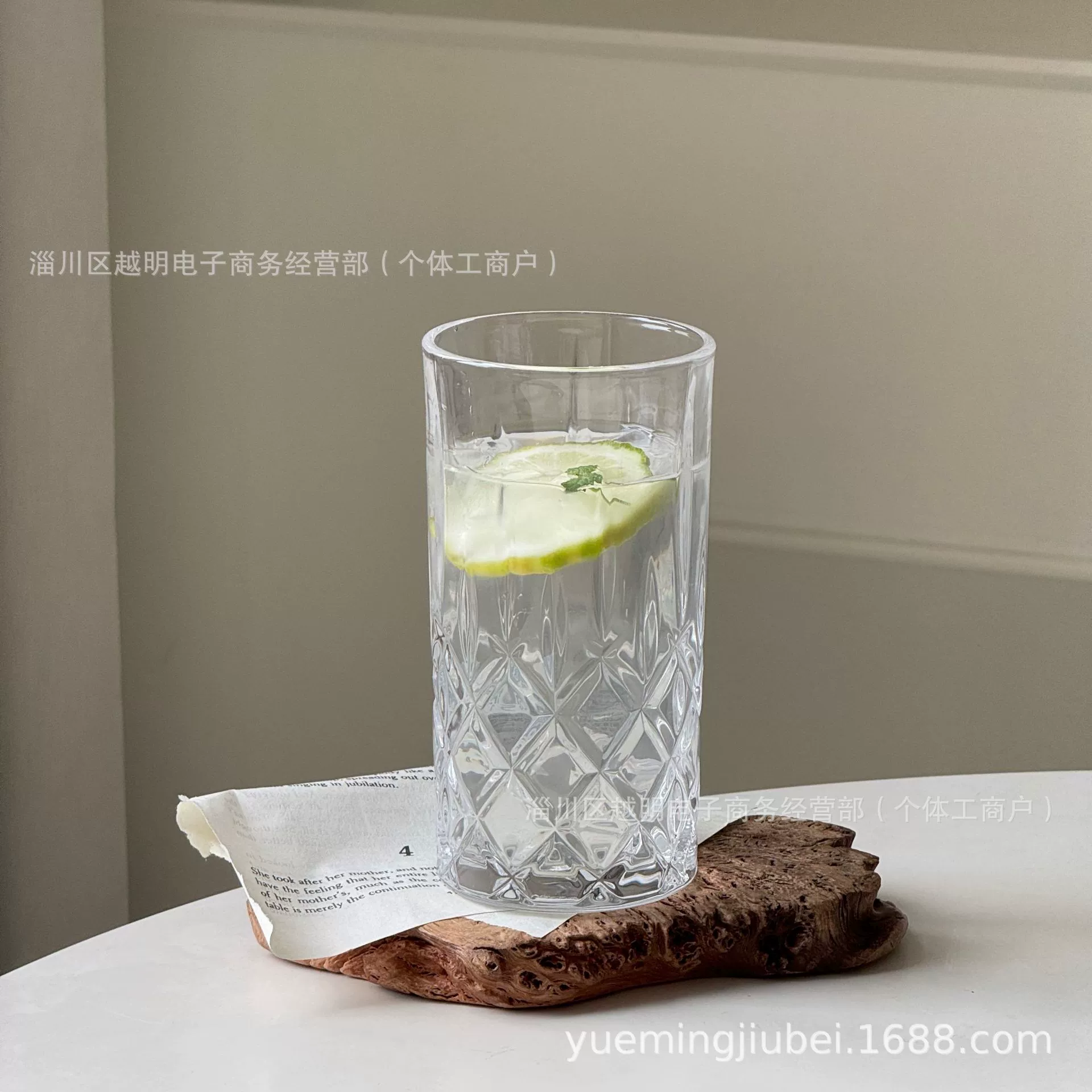 High quality set, transparent retro glass