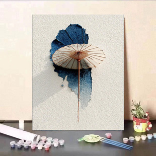 Ancient Style Digital Oil Painting DIY Hand-Filled Graffiti Healing Living Room Acrylic Decorative Painting Gift Birthday Gift