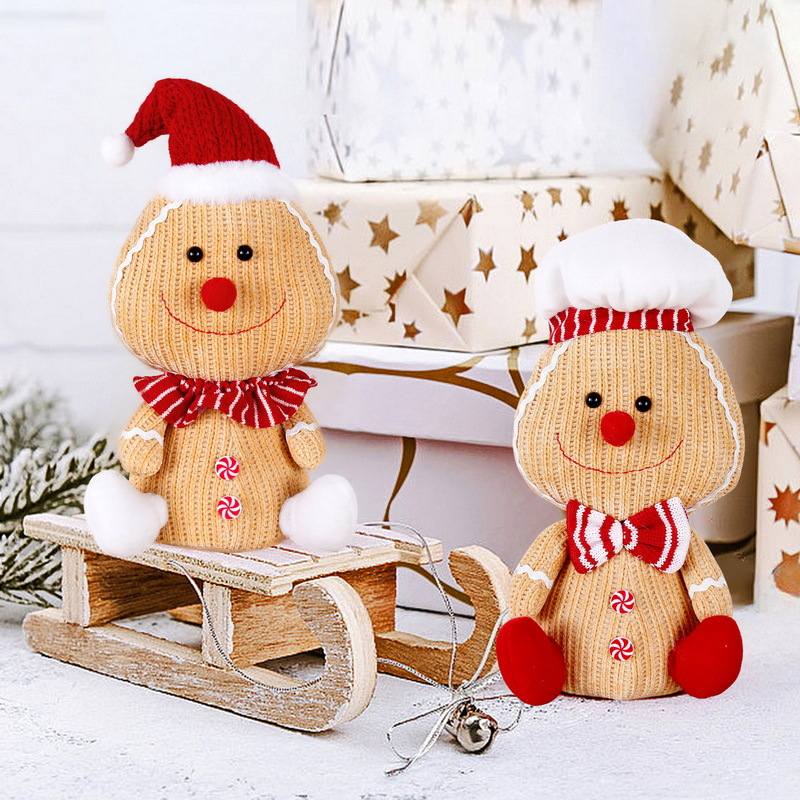 Navidad hombre de pan de jengibre muñeca muñeca juguete festivo dibujos animados muñeca decoración árbol de Navidad accesorios accesorios