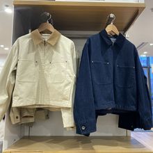 日单秋季新款女装休闲拉链短茄克/外套翻领时尚夹克新款