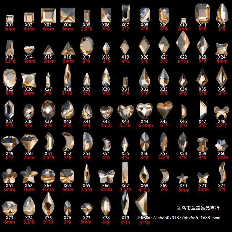 Flat Champagne nail drill mini diamond water drop horse eye crystal glass nail sticker DIY jewelry small pile Diamond Flat Champagne nail drill mini diamond water drop horse eye crystal glass nail sticker DIY jewelry small pile Diamond