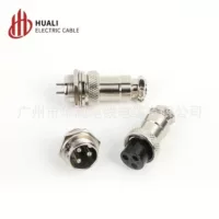 Авиационный разъём-гнездо GX16/DF16/16M, 2-контактный/3-контактный/4-контактный/5-контактный/7-контактный/8-контактный/9-контактный/10-контактный
