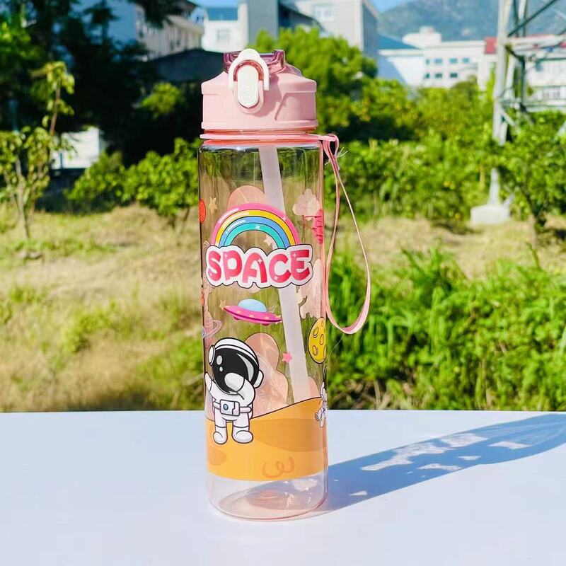太空杯宇航员太空人运动水杯塑料便携水杯耐高温儿童学生上学专用|undefined