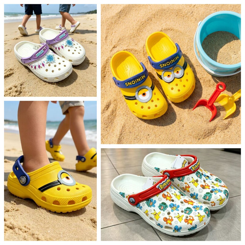 26 New Cartoon Minion Pikachu Children's Clogs Slippers Non-Slip Wear-Resistant Sandals Summer Closed-Toe Shoes 26 New Cartoon Minion Pikachu Children's Clogs Slippers Non-Slip Wear-Resistant Sandals Summer Closed-Toe Shoes