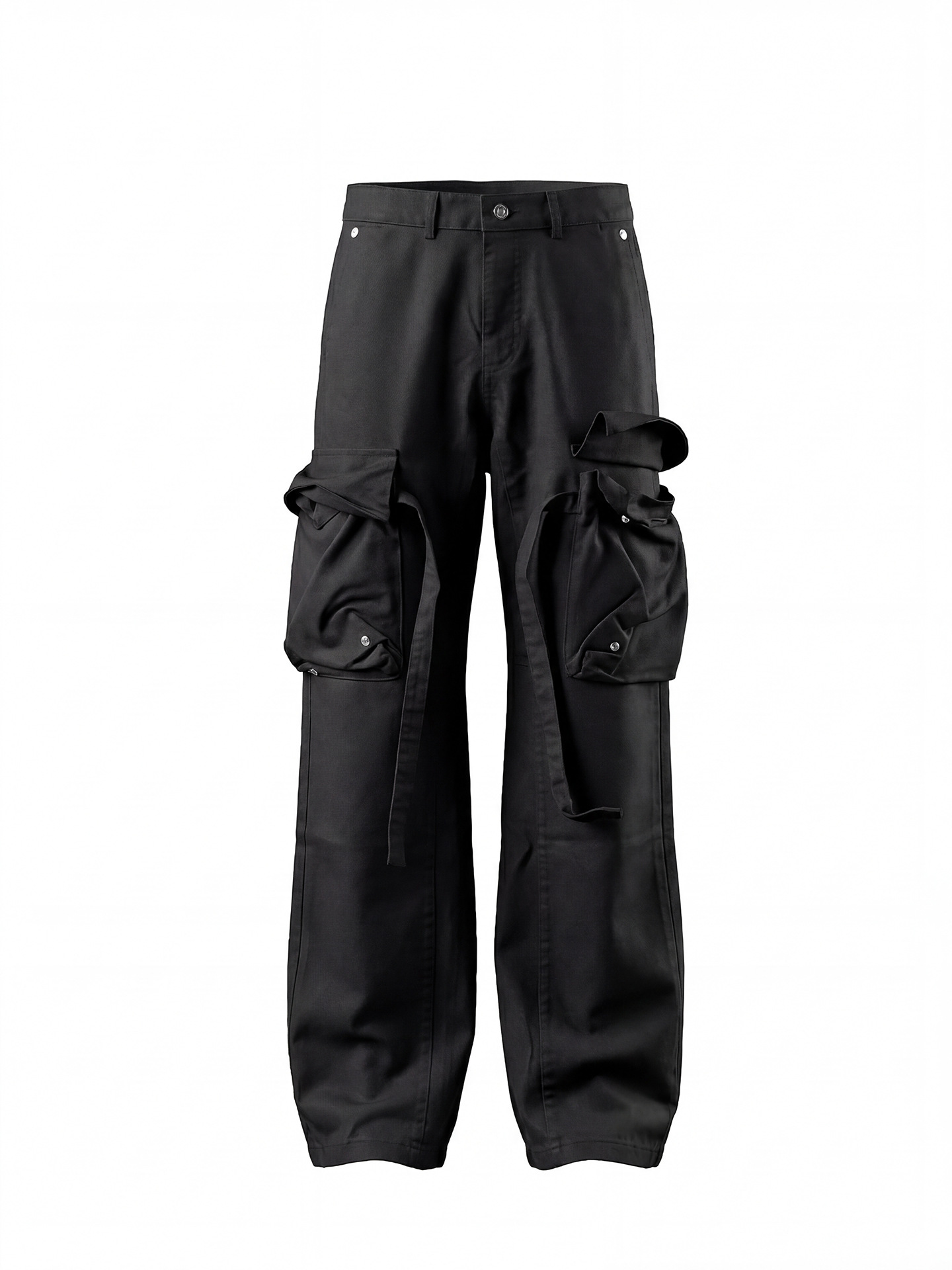 K Men's Workwear Strap Pants, Casual Retro Micro Flared Pants_voghion.com