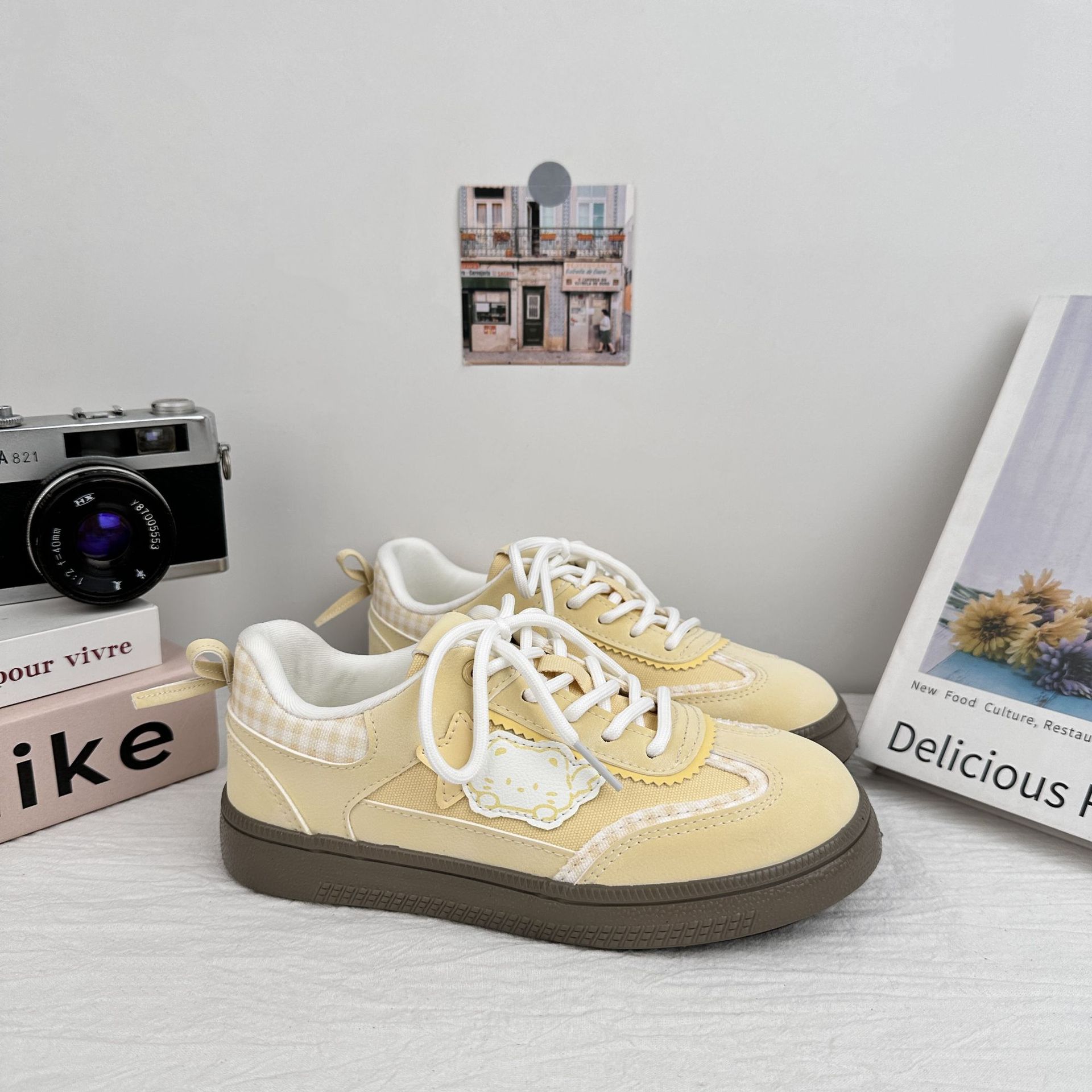 Longwave fondo grueso lienzo puff zapatos blancos zapatos de mujer 2025 verano nuevo estilo universal chic zapatos de entrenamiento de skate