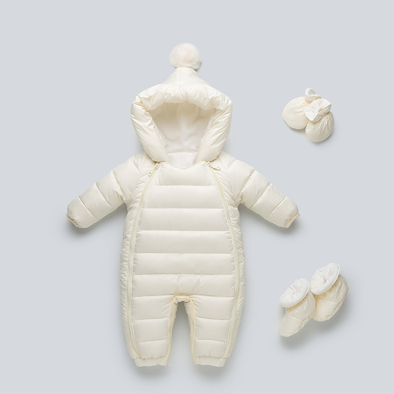 Bebé mono abajo chaqueta hombres y mujeres bebé engrosada Outwear mameluco infantil Polar-forrado abrazo ropa invierno abrazo ropa