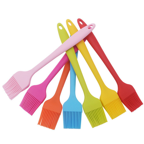 Thickened 41g Small One-Piece Silicone Pancake Brush Kitchen Griddle Brush High-Temperature Resistant Baking Tool BBQ Brush