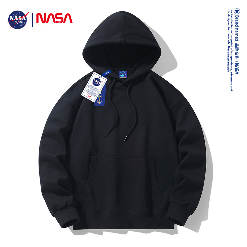 후드 블랙 [얇은 스타일] 솔리드 컬러