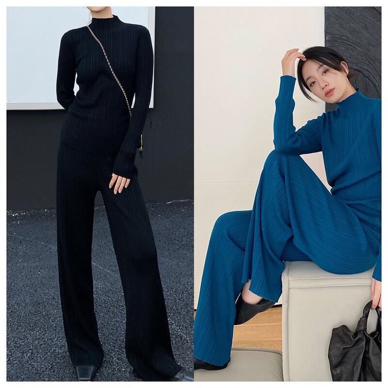 [Clearance 95] Highly Recommended Stylish Vi Wool Ribbed Delicate Temperament Casual Slim Long-Sleeve Knit Sweater