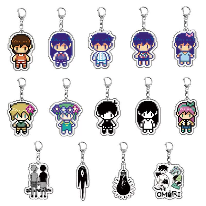 Двусторонний HD-периферийные пиксели Омори Aubrica Герой Бессель Майякриел keychain