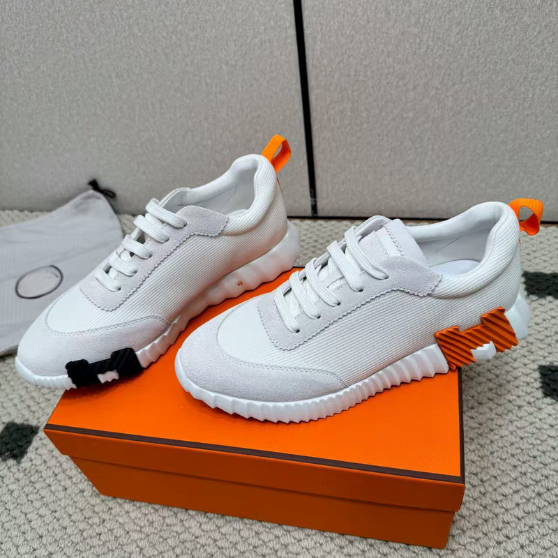 H Brand Casual Sports Men's Shoes European Station 25 New High-End Women's Shoes Genuine Leather Foreign Trade Fashion Trendy Lace-Up Breathable