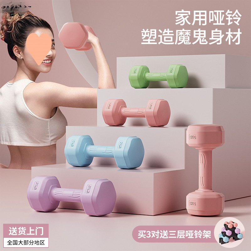 Dumbbells for Women, Fitness Equipment for Home, Slim Belly Barbell, Kettlebells, Children, Teenagers, Female Small Dumbbells, a Pair