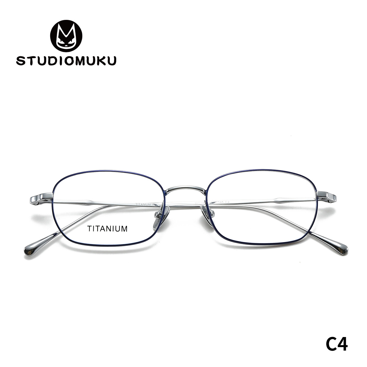 STUDIOMUKU gafas de madera cool elípticas cómodas ultraligeras marcos de gafas de titanio puro retrógrado diseño de marcos de gafas de marco pequeño