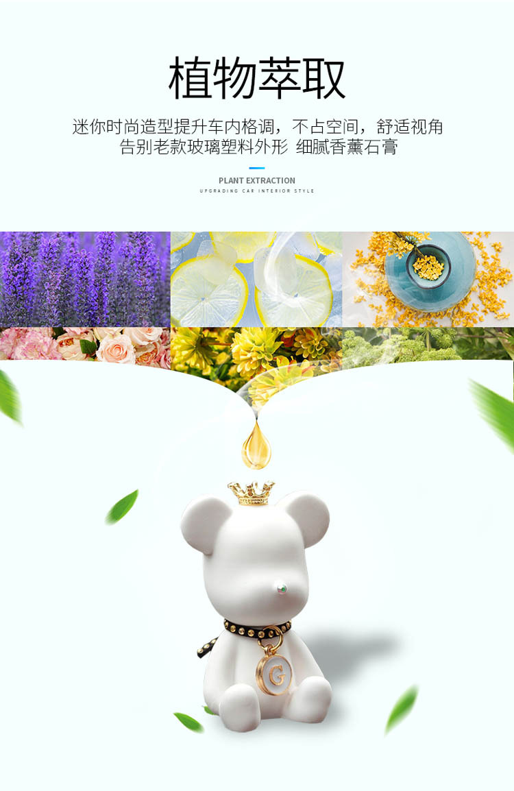 Car perfume ornaments air conditioning outlet expansion Incense Stone jewelry violent bear gypsum aromatherapy car fragrance light fragrance
