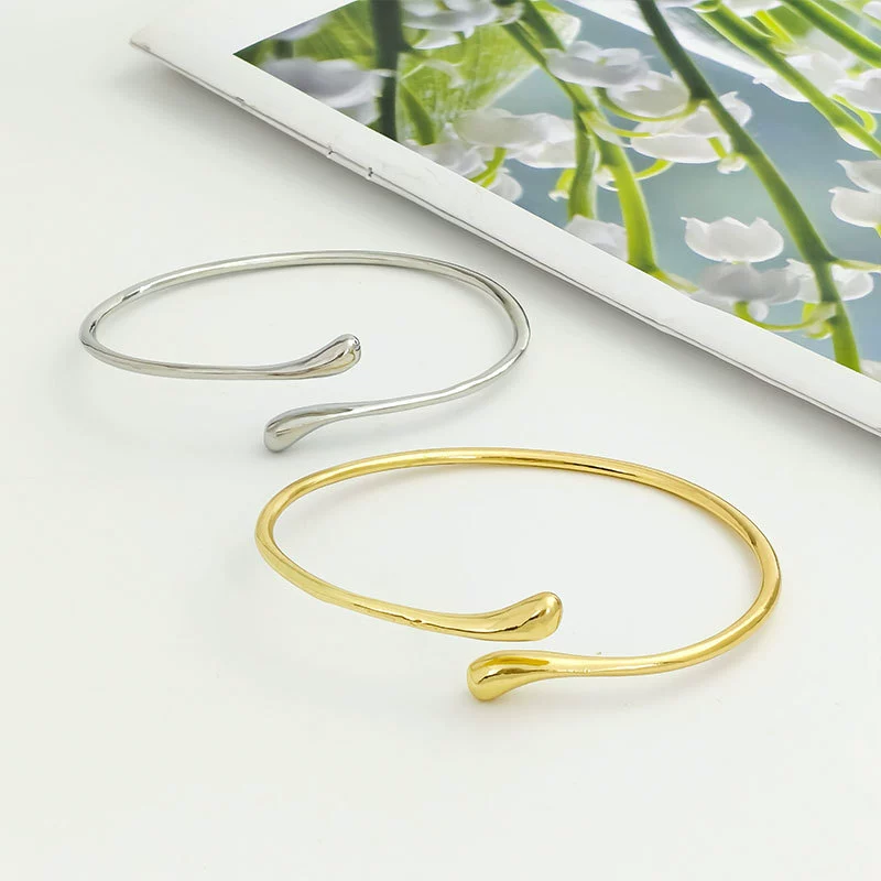 Европейская и американская трансграничная фабрика оптовая продажа водяных капель отверстие мода жидкий сплав сплав нишевые украшения регулируемый браслет