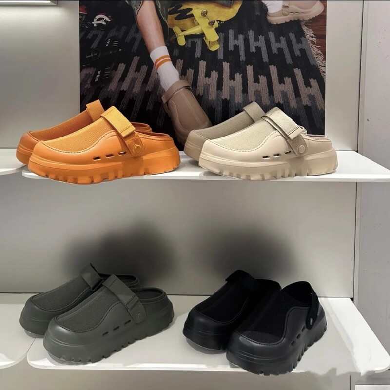 Tasman 2026 New Versatile Closed-Toe Slippers for Couples, Fashionable Thick-Soled Height-Increasing Breathable Slip-On Two-Way Slippers