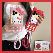 凯蒂猫电话机适用苹果17air手机壳17promax可爱韩系16/15/14批发