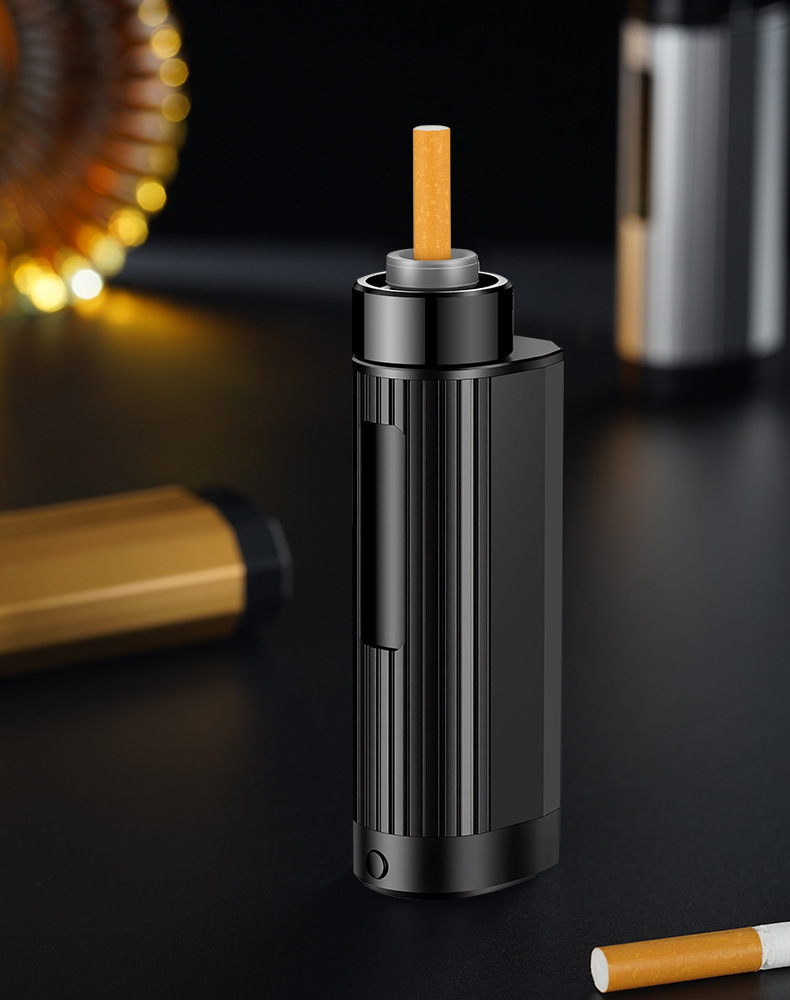 Car-Mounted Ashtray for Smoking Without Ash Falling, In-Car Smoking Tool, No Ash Removal, One-Click Ignition Cigarette Lighter, Anti-Fly Ash