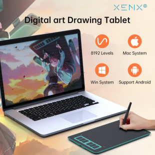 [Foreign Trade Explosions] XENX P1-640 drawing board 6X4 inch graphics tablet hand drawing board mobile phone computer writing