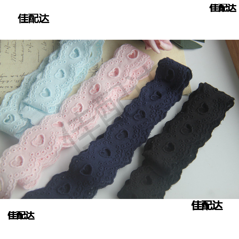 L2G7手工diy花边 蕾丝刺绣花边辅料棉布刺绣服装布料花边宽3cm