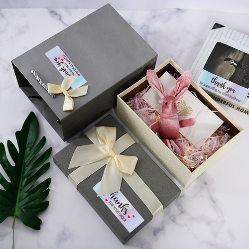 Cross-border wholesale rainbow laser thank you for your order sticker gift decoration packaging seal label self-adhesive label