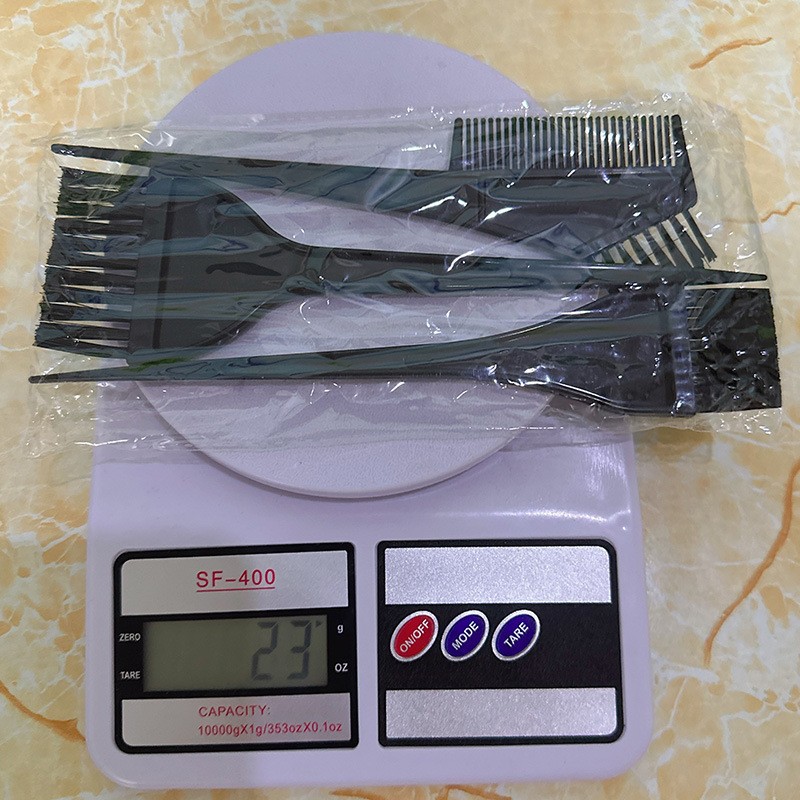 Cepillo negro recto cepillo de nylon salón de peluquería aceite teñido cepillo unilateral herramientas de peluquería cepillo casero cuidado del cabello dientes delgados