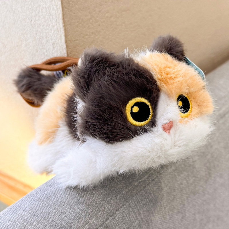 多爱正版猫咪毛绒玩具挂件暹罗猫公仔钥匙扣饰治愈系背包装饰礼物|undefined