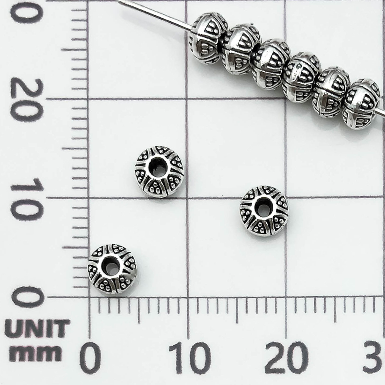 21089-HY-古银锌合金间隔珠3x5孔2mm-0.27g