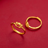 Golden Edition Tiger Year Zodiac Tiger Ring 2022 New product Zhou Jia family Little Tiger Live Sand Gold Ring Wholesale