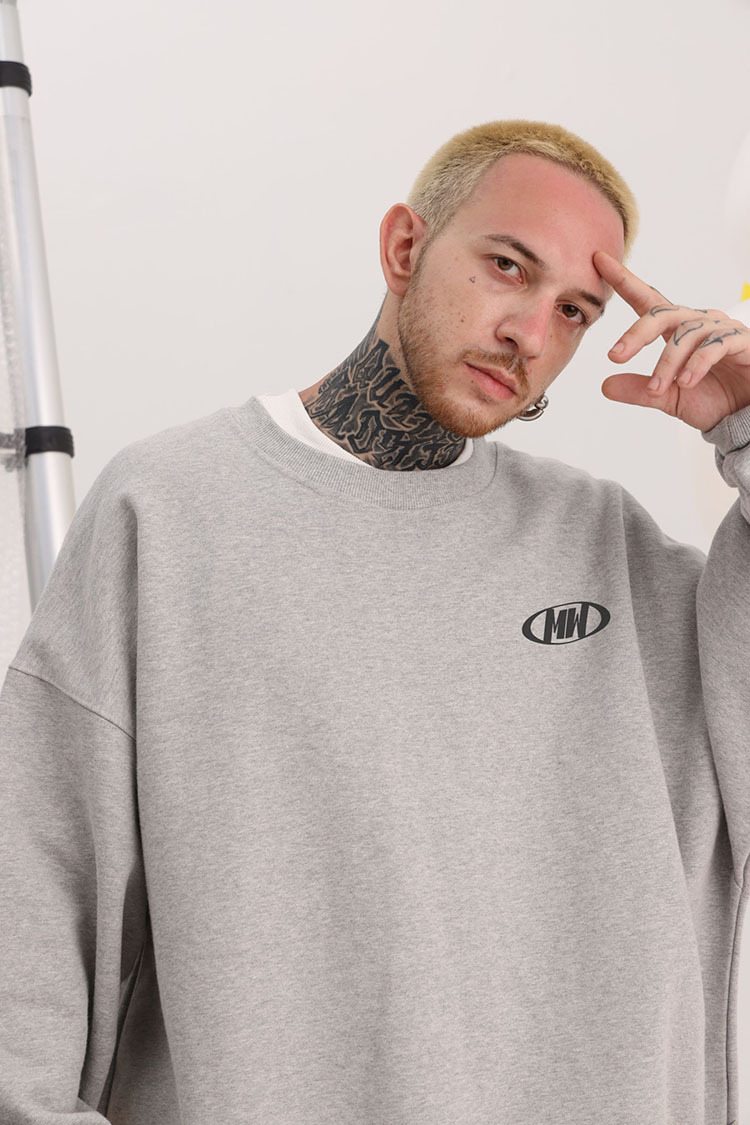 Men's Clothing round neck pullover sweater heavyweight high street original designer brand Japanese couple style _voghion.com