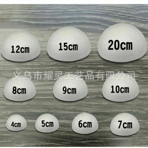 Poly Dragon Foam Hemisphere 10cm EPS high density white solid semicircle film and television wedding props Poly Dragon Foam Hemisphere 10cm EPS high density white solid semicircle film and television wedding props