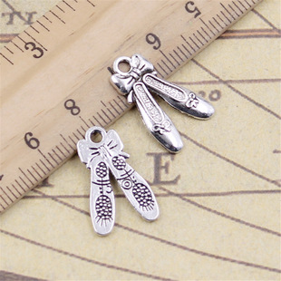 Ancient Silver Ballet Shoes DIY Jewelry Accessories Pendant Charm Necklace Bracelet Pendant