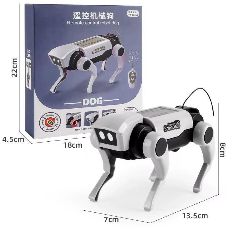 クロスボーダー電動リモコン太陽エネルギー機械犬科教実験知能機械犬子供組み合わせ四足ロボット|undefined