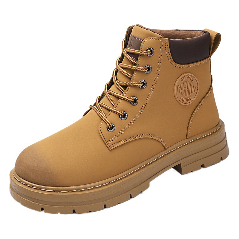 2023 zapatos Martin botas de los hombres zapatos de cuero de los hombres de alta superior estilo británico overoles botas versátiles botas de cuero retro botas de ruibarbo de otoño