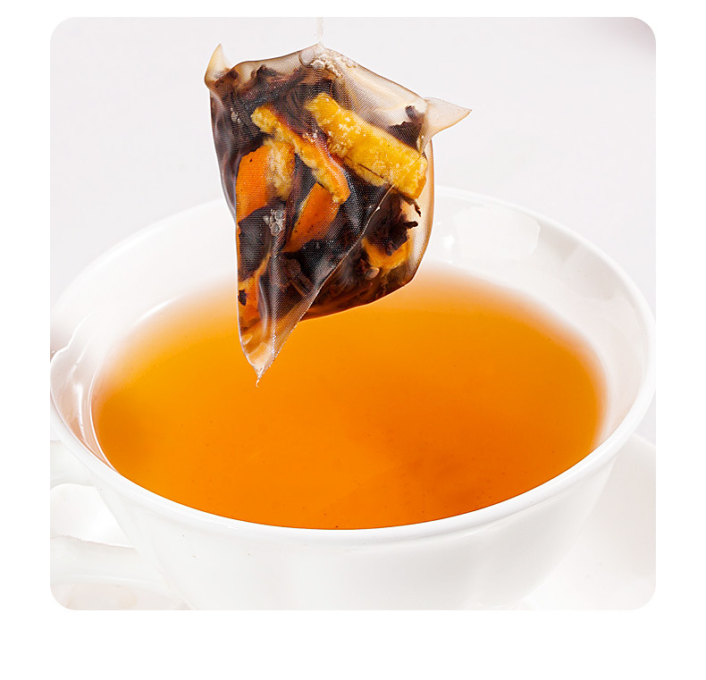 Chen Pi Black Tea Osmanthus Blend Triangular Tea Bags 3g x 50 Sachets 150g Sugar Free Cold Brew Wellness Tea preparation
