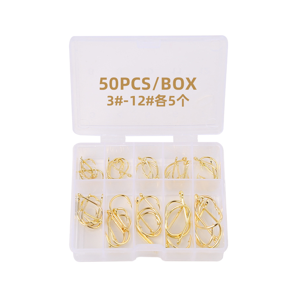 Etiquetado y envío 3-12 # Anzuelo de púas Iseni AliExpress exporta juego de anzuelos equipo de pesca