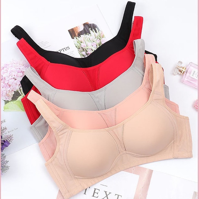 Yingchang 468/2117 smooth simple underwear seamless plus size comfortable thin gathered bra bra for the elderly