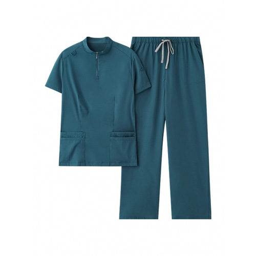 Quick-drying Elastic Separate Set Men and Women Beauty Medical High-end Short-sleeved Shirt and Pants Medical Staff Uniform