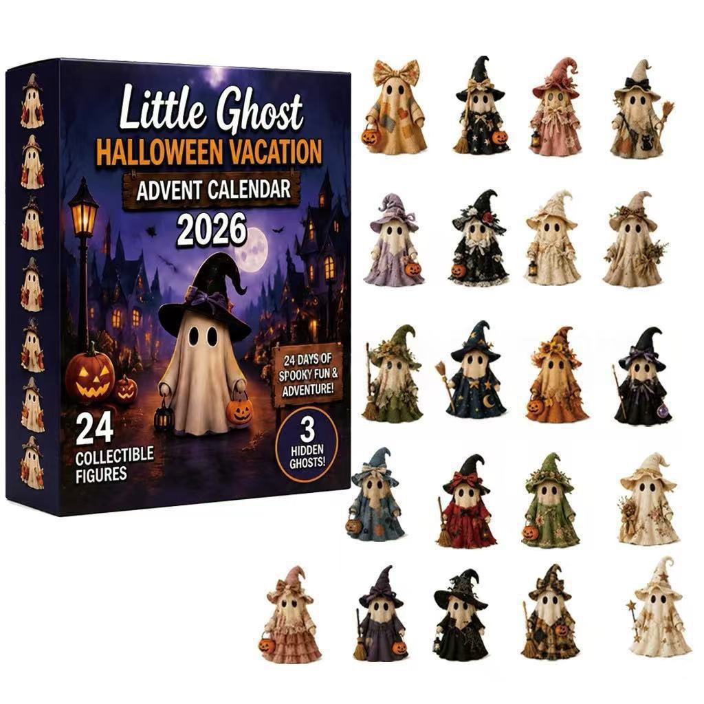 Caja Ciega de Calendario de Adviento de 24 Casillas de Acrílico Colgante para Halloween