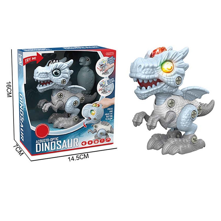 HX222007-Science 소설 스타 시리즈-사운드 조명 DIY 분해 공룡-동양 용