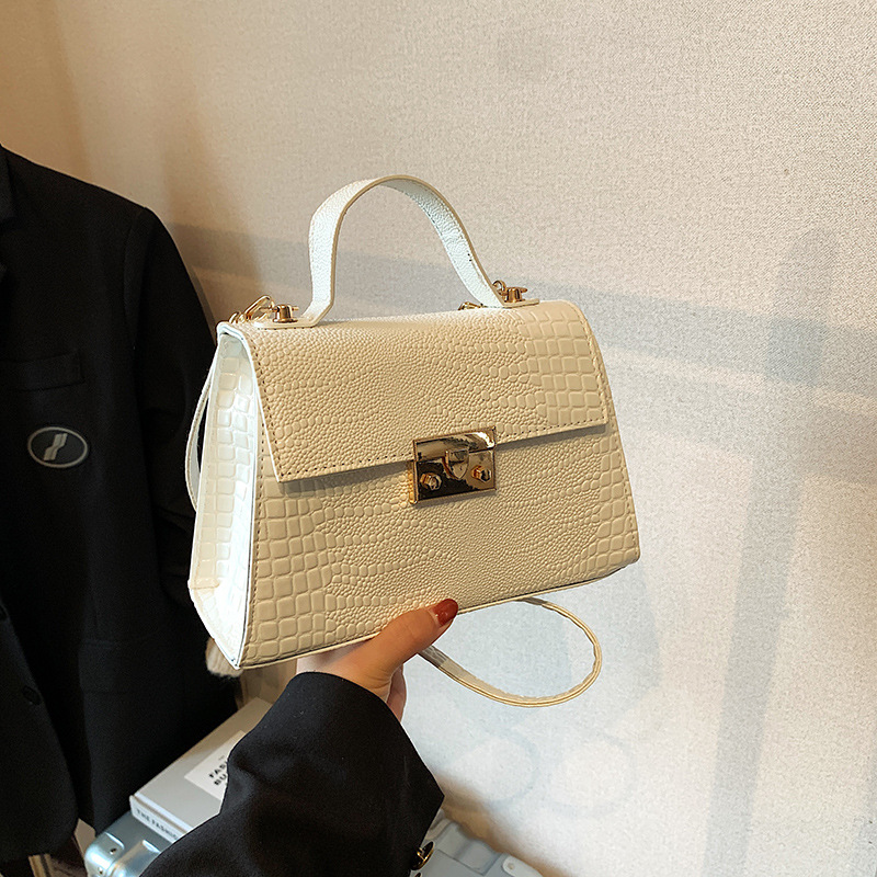 Bolso de hombro casual, bolso de mochila de patrón de pescado, invierno 2024 nuevo estilo de moda simple bolso de mano bolso de mujer