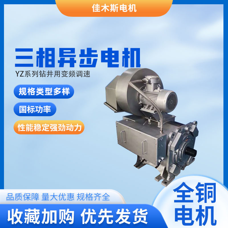 佳木斯电机YZ-180L-4 22KW系列钻井用变频调速三相异步电动机