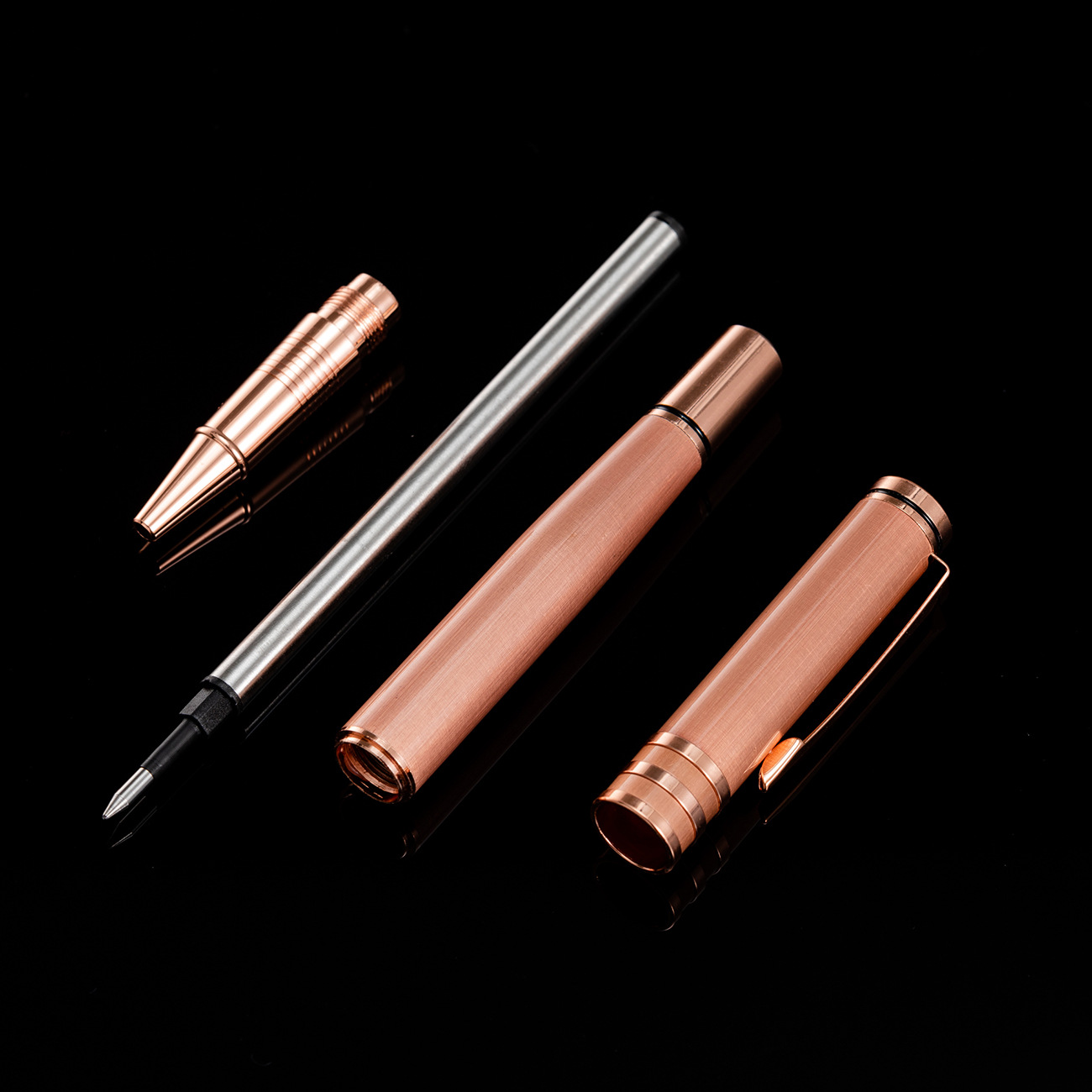 Nuevo negocio de moda creativa pluma de gel de impresión LOGO clip de metal firma pluma de regalo negro caja de regalo pluma de perlas